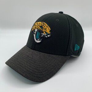 Jacksonville Jaguar NFL Charcoal New Era 39Thirty Stretch Fitted Hat Mens M/L